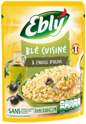 Blé Cuisiné à l'Huile d'Olive, 220g  - EBLY