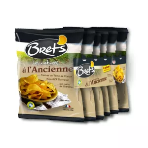 Chips à l'ancienne au sel de Guérande pack 6 x 25 g - BRET'S