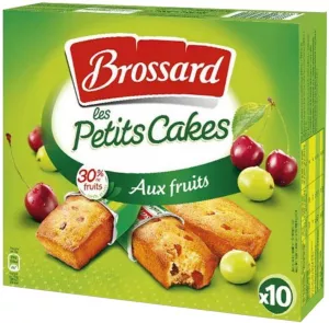 Petits cakes aux fruits 30 % de fruits x10 300 g - BROSSARD