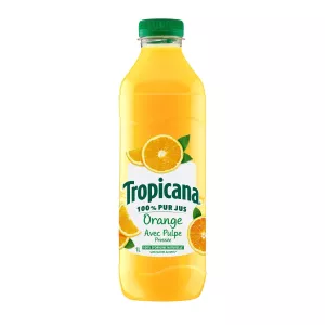 Jus d'Orange Pressée Avec Pulpe Pur Jus 1L - TROPICANA