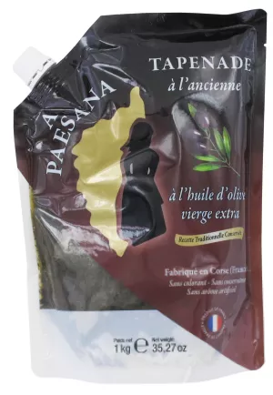 Tapenade Olives Noires à l'Ancienne, 1kg - A Paesana