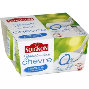 Yaourt Chevre Nature 0% 4x125g - SOIGNON