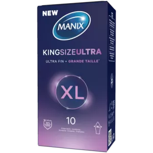 Préservatif King Size Ultra Fin et Grande Taille x10 - MANIX