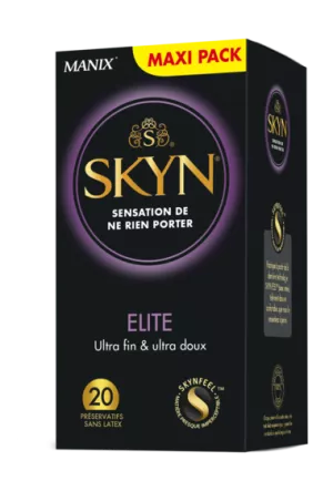 Préservatifs Sensation de ne Rien Porter Elite Ultra Fin & Ultra Doux x20 - SKYN