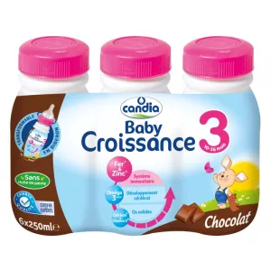 Lait liquide chocolaté 3ème âge 6x250ml - CANDIA
