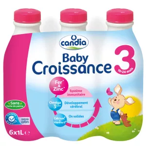 Lait bébé 3ème âge croissance 6x1l - CANDIA