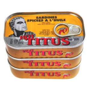 Sardines na mchuzi wa nyanya (16 x 3 btes x 125 g) - TITUS
