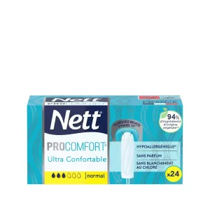 Tampons Sans Applicateur Hypoallergénique Normal Procomfort x24 - NETT