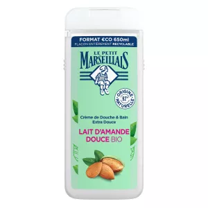 Gel Douche Lait d'Amande Douce Hydrate et Nourrit Bio 650ml - LE PETIT MARSEILLAIS