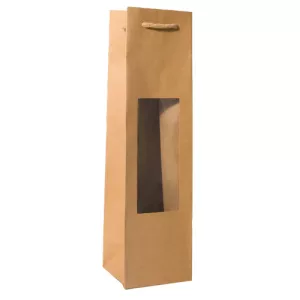 Sac Kraft à Fenêtre pour 1 bouteille x20