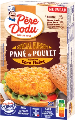 Pane de Poulet Special Burger Chapelure, 180g - PÈRE DODU