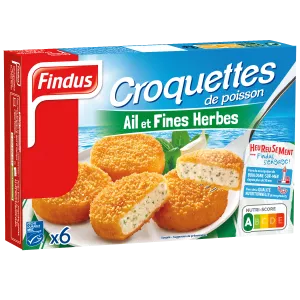 Gepaneerde vis met knoflook- en kruidenkroketten - FINDUS