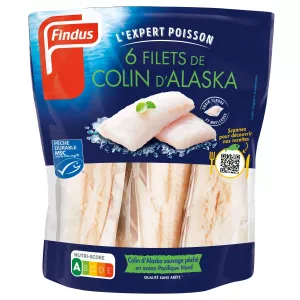 Filets de colin d'Alaska MSC x6, 600 g - FINDUS