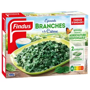 Espinacas en hojas a la crema, 2 tarrinas - Findus