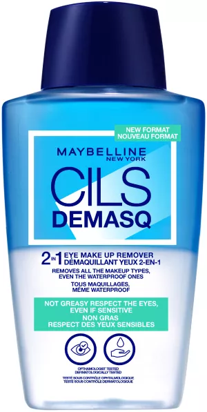 Démaquillant Cils Démasq 2en1 Waterproof 150ml - MAYBELLINE