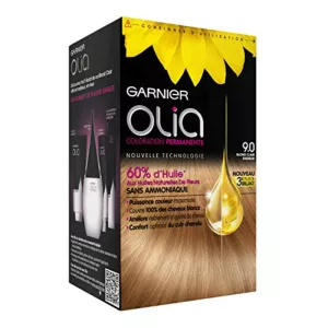 Coloration permanente 9.0 blond clair radieux GARNIER OLIA