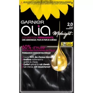 Coloration Cheveux Permanente Sans Amoniaque 2.0 Noir Diamant olia - GARNIER