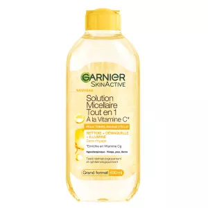 Solution Micellaire Tout en 1 à la Vitamine C, Peaux Ternes 400ml - GARNIER