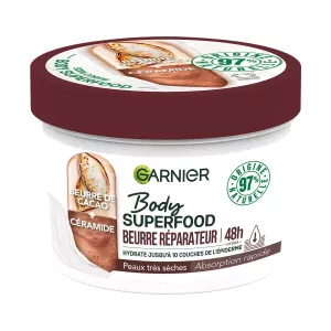 Crème Corps Cacao Peaux Très Sèche Body Super Food 380ml - GARNIER