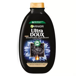 Ultra Doux shampooing équilibrant charbon magnétique 600ml - GARNIER