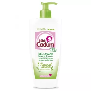 Gel douche corps et cheveux natural caresse BIO 400ml - CADUM