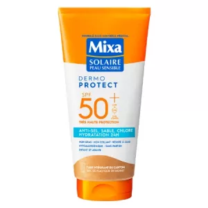 Solaire Dermo Protect SPF50+ anti-sel sable chlore hydratation 24h enfant et adulte 175ml - MIXA
