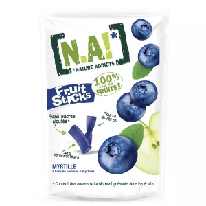 Biscuits apéritif fruit sticks myrtille 40g - N.A!