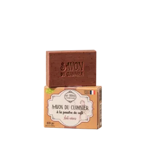 Cook's Soap with Coffee Powder Cardboard Box 100 Gr - Les Secrets De Leontine