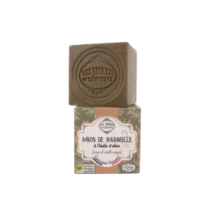 Savon De Marseille à L'huile D'olive Cube - Boite Carton  200 Gr - Les Secrets De Leontine