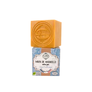 Savon De Marseille Extra Pur Cube - Boite Carton 200 Gr - Les Secrets De Leontine