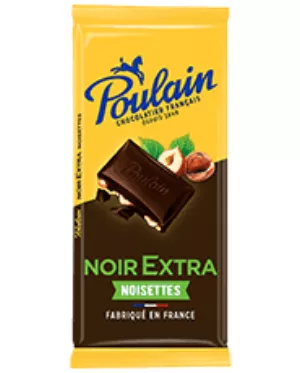 Tablette de chocolat noir extra noisette 2x100g - POULAIN
