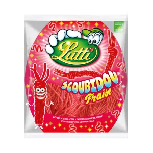 Scoubidou ストロベリーキャンディ; 200g - LUTTI