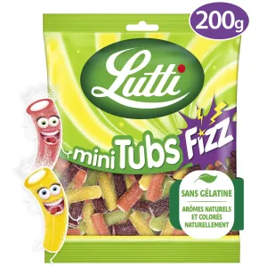Bonbons mini tubs fizz 200g - LUTTI