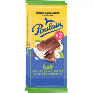 2x95g Lait Noisette Poulain