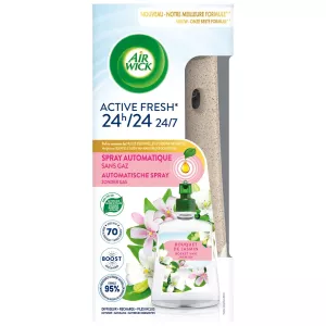 Diffuseur Spray Automatique Désodorisant Sans Gaz Active Fresh Fleur + Recharge - AIR WICK