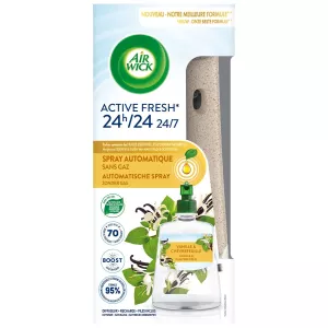 Diffuseur Spray Automatique Désodorisant Sans Gaz Active Fresh Vanille + Recharge - AIR WICK