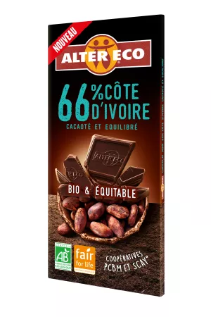 Choc.nr Cote Ivoire 66% 100g