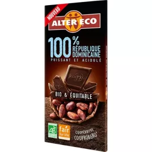 Chocolat noir République Dominicaine 100g -ALTER ECO