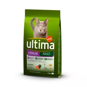 Croquettes pour chat stérilisé saumon 7.5kg - ULTIMA