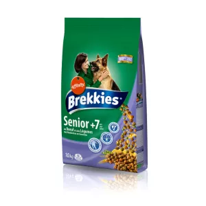 Croquettes pour chien +7ans bœuf/légumes 10kg - BREKKIES