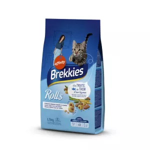 لفائف كروكيت مع سمك السلمون المرقط والتونة للقطط 1.5 كجم - BREKKIES