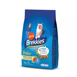 Croquettes pour chat délice au saumon au thon et aux légumes 4kg - BREKKIES