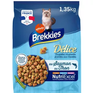 Croquettes pour Chat Delice Poisson, 1 35kg - BREKKIES