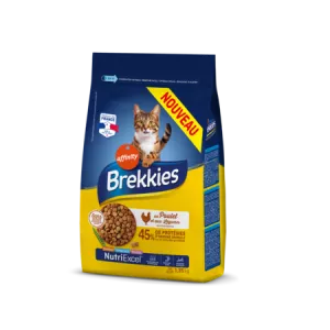 Croquettes pour chat adulte saveur poulet et légumes Affinity 1,35kg - BREKKIES