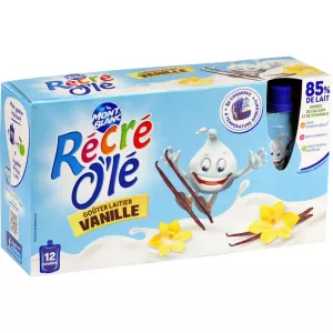 Gourde Goûter Laitier Vanille 12x85g - RÉCRÉ O'LÉ