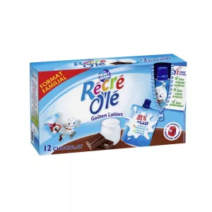 Gourde Goûter Laitier Chocolat 12x85g - RÉCRÉ O'LÉ