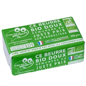 Le Beurre Bio Doux 82% 250g - C'EST QUI LE PLUS FORT