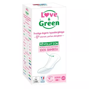 Protèges-Slips Hypoallergéniques et Ecologiques Normal - LOVE & GREEN