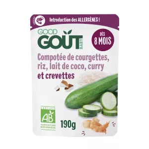Compotée De Courgette. Riz. Lat De Coco. Curry Et Crevette 190g  - GOOD GOUT