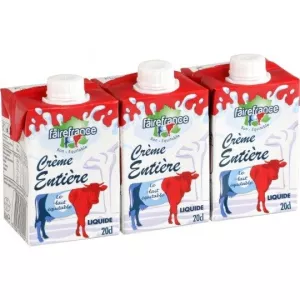 Crème Entière Liquide 3x20cl - Fairefrance